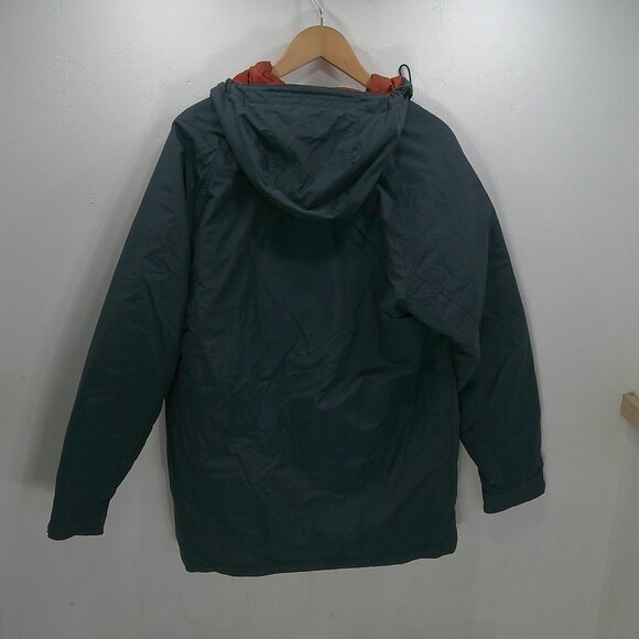 Eddie Bauer Preppy Classic Premium Goose Down Micro Therm Hooded Navy Jacket M - Picture 3 of 13